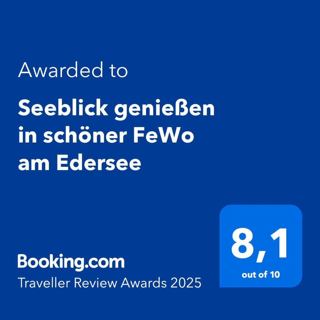 Seeblick Geniessen In Schoener Fewo Am Edersee Scheid (Waldeck-Frankenberg) Exterior foto